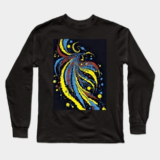 Abstract Colorful Paint Spill Long Sleeve T-Shirt